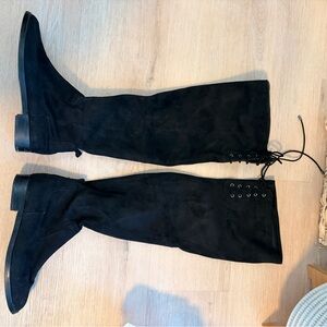 Reaction Kenneth Cole Black Over the Knee Boots